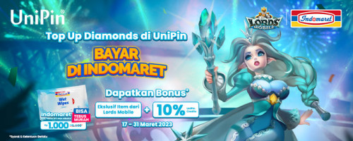 Top Up Diamonds di UniPin, Bisa Tebus Murah Indomaret Wet Tissue Rp1,000 dan Bonus Item Eksklusif dari Lords Mobile + 10% UniPin Credits